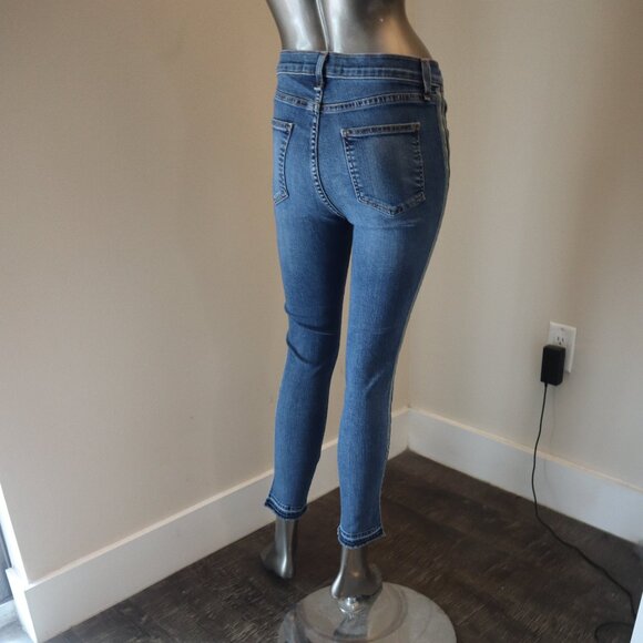 Veronica Beard Blue Jeans Tux Ribbon Debbie 10" Skinny Size 27 - Picture 6 of 9